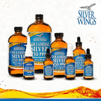 Natural Path Silver Wings Colloidal Silver Liquid - Enhanced Immune Support Supplement - 250ppm (1250mcg) - 4oz Dropper