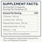 Sleep - Natural Sleep Aid Supplement - Relax & Restore with Melatonin, L-Theanine, & Herbal Extracts - 60 Veggie Capsules (Sleep)