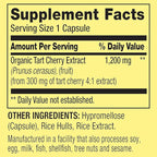 Spring Valley Tart Cherry Extract Antioxidant Support Dietary Supplement Vegetarian Capsules, 1,200 mg, 90 Count (Pack of 1) - Set by Basket Goods