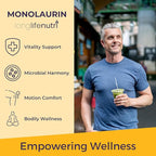 LongLifeNutri Grapefruit Seed Extract 500 mg + Monolaurin 1500 mg Bundle - 180 + 200 Vegetarian Capsules, Daily Energy & Balance, Gut Health & Natural Defense, GMP Certified, Made in USA
