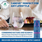 1ABOVE Jet Lag Relief Tablets - Citrus-Flavored Effervescent Multivitamin with Pycnogenol Travel Supplement for Hydration, Energy, Immune Support and Faster Recovery - Flight Essential, 20 Tablets