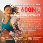 Vitamin B1 Gummies 500mg, Thiamine B1 Supplement for Adults, with 600mg Calcium Citrate, Support Nervous System, Vegan, Chewable Natural Orange Flavor