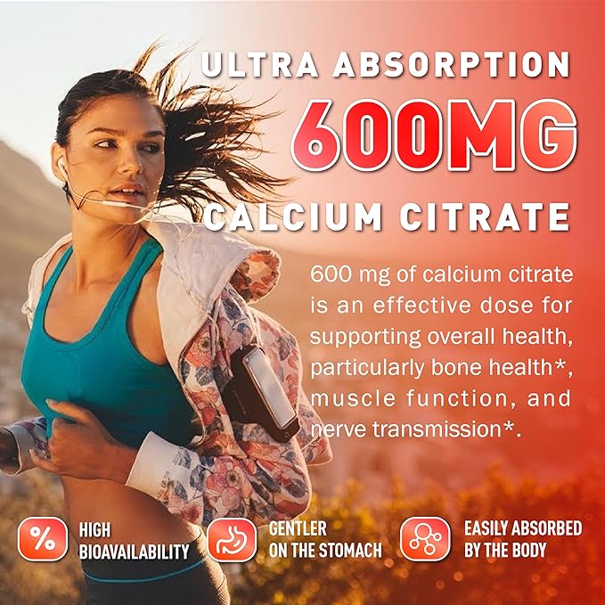 Vitamin B1 Gummies 500mg, Thiamine B1 Supplement for Adults, with 600mg Calcium Citrate, Support Nervous System, Vegan, Chewable Natural Orange Flavor