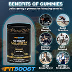 Sundried Himalayan Natural Shilajit Gummies for Men or Women 60 Days Supply of Shilajit for Men Gummies Extra Strength 3000mg Added Benefits Rich in Fulvic Acid 85+ Trace Minerals NO Sugar