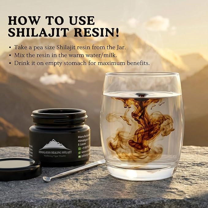 Gold Grade Himalayan Shilajit Resin For Men & Women | 500MG Max Potency | Lab Tested 100% Organic Shilajit With 85+ Trace Minerals & Fulvic Acid For Focus, Energy And Immunity 30 Gram