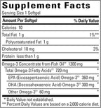 Nature Made Burp-Less Fish Oil 1200 mg One Per Day, 120 Softgels, Fish Oil Omega 3 Supplement for Heart Health (Pack of 3)