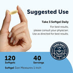 Micro Ingredients Omega 3 Fish Oil Supplements 3,000mg Per Serving, 120 Softgels | Lemon Flavored – Burpless | EPA 540mg + DHA 360mg | Deep Sea Fish