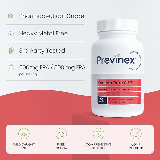 Omega Pure Plus: Omega-3 Fish Oil Supplement. Mercury Free. Triple Strength. Supports Heart Health, Cognitive Health, and Immune Health.