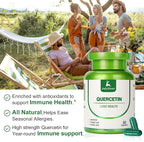 JulyDeer Quercetin 400 mg with Loquat Leaf Extract, Ursolic Acid 120 Capsules, Healthy Immune Support Supplements, High Bioavailable Flavonoids, Natural Antioxidant – Non-GMO, No Gluten - 2 btls