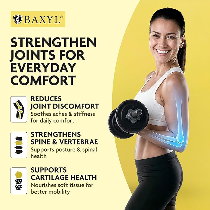 BAXYL Liquid Hyaluronic Acid Supplement for Joint Health, 3 Bottles of 6 Oz - Patented MHB3 Formula for Bone, Skin, Eye Health & to Restore Cartilage - Vegan, Gluten-Free, Non-GMO for Comfort