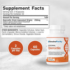 250mg Liposomal Quercetin Supplements - 60 Vegan Capsules to Support Antioxidant Defense, Cellular Health & Immune System - Quercetin Capsules Perfect for Healthy Aging and Vitality