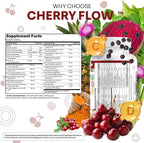 Cherry Flow Tart Cherry Capsules Uric Acid Support Celery Seed Turmeric Chanca Piedra Vitamin D Vitamin B6 Niacin Milk Thistle Moringa Extract Pomegranate Beets 90 Count By Clean Nutra