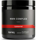 Toniiq NMN 12-in-1 Complex – 5 Liposomal Ingredients NMN, NAD+, CoQ10, Spermidine & Apigenin for Enhanced Absorption – Plus Resveratrol, Fisetin, Berberine & More – 90 Vegetarian Capsules