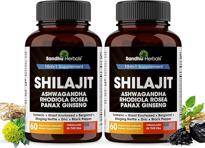 Shilajit Pure Himalayan for Men & Women | 120 Capsules with Ashwagandha | High Potency and Energy Supplement | Better Absorption than Gummies | For Extra Power and Stamina | Combo with Sea Moss