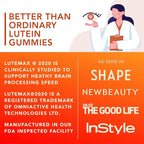 Lutein & Zeaxanthin Gummies - Delicious Vegan Eye Health Vitamins Clinically Studied 20mg Lutein and Zeaxanthin for Vision Clarity Dry Eye Relief and Blue Light Support