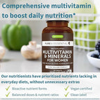 Igennus High Potency Methylated Multivitamin for Women, Pure & Clean Ingredients, MTHFR Supplement with Active B-Vitamins, Vitamin K2 MK7, Gentle Iron, Sustained Released, Non-GMO & Halal, 60 Tablets