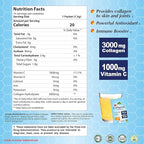 ALFA VITAMINS Collagen C Peptides Hydrolysate Powder Supplement, Vitamin C 1000mg, Gluten Free Hydrolyzed Collagen for Skin, Hair, Nails, Joint & Bone Support, Antioxidant, 30 Sachets per Box, 4 Pack