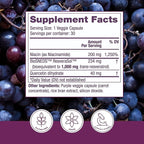 Reserveage NAD Resveratrol Plus+ - Antioxidant Support for Brain Health, Heart Health, Cellular Energy & More - 30 Veggie Capsules (30 Servings)
