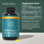 Primal Harvest Omega 3 Fish Oil Supplements, 30 Servings Soft Gels Capsules w/ 1000mg EPA + DHA Supplements, No Fishy Burps Non-GMO Omega 3 Fatty Acid, 2 Pack