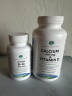 Earth's Splendor Energy + Bone Support Energy Bundle: Vitamin B12 & Calcium+Vitamin D, Gluten Free, No Artificial Flavors or Colors, Helps Energy Metabolism