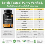 Turmeric Curcumin Extract 1500mg – Full Dose of 95% Curcuminoids with Black Pepper Ginger & Cinnamon – High Absorption Turmeric Supplement – Non-GMO Natural Capsules