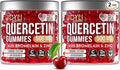 2 Pack - JOYLI Quercetin Gummies with Bromelain, Zinc, Vitamin C & D3 – Sugar-Free Quercetin Supplement for Immune Support & Seasonal Wellness – 500mg Quercetin for Kids & Adults – 60 Gummies per Pack