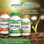 Botanic Choice Opti Gold Vision Eye Health Support Supplement - Six Nutrients and Vitamins with Taurine, Lutein Alpha Lipoic Acid and FloraGlo - Gluten Free, Non-GMO, 30 Capsules