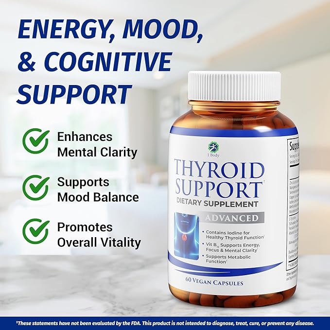 1 Body Thyroid Support Supplement + Cranberry Probiotics for Women