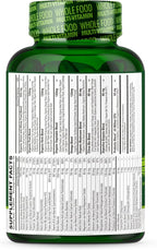 Wholesome Wellness Whole Food Multivitamin for Men - Natural Multi Vitamins, Minerals, Organic Extracts - Vegan Vegetarian - 120 Tablets