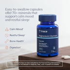 Trace Minerals Magnesium Glycinate - Gentle Magnesium Glycinate Supplement for Healthy Sleep & Relaxation Support - Healthy Mind & Energy - Vegan - Gluten-Free - 90 Count (90 Servings)