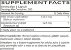 Futurebiotics Milk Thistle Silymarin Marianum & Dandelion Extract Liver Health Support, Antioxidant Support, Detox, 300 Capsules