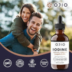 Lugols Iodine Solution 2% - 1 Year Supply - High Potency Liquid Oral Iodine Drops with Superior Absorption – Improves Overall Health & Energy for Women, Men, Kids - 2 fl Oz (Pack of 2)