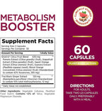 Nature's Bounty Optimal Solutions Metabolism Booster Supplement, Boosts Fat Metabolism, Promotes Abdominal Fat Loss, with Citrus Extracts and Black Ginger, 60 Capsules (Pack of 2)