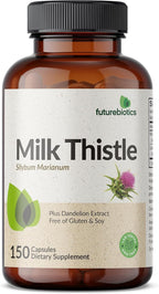 Futurebiotics Milk Thistle Silymarin Marianum & Dandelion Extract Liver Health Support, Antioxidant Support, Detox, 150 Capsules