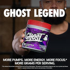 GHOST Legend Pre-Workout Powder, Welch's Grape - 30 Servings – Pre-Workout for Men & Women with Choline, L-Citrulline, & Beta Alanine for Energy & Focus