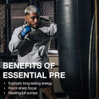 RAW Essential Pre-Workout Powder (Rasberry Creamthickle) - Chris Bumstead Sports Supplement for Men & Women - Preworkout Energy Powder with Caffeine, L-Citrulline, L-Tyrosine, & Beta Alanine Blend