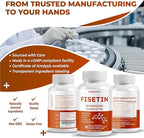 Fisetin 10-in-1 Formula - with Spermidine Quercetin Resveratrol, Elderberry, Turmeric Non-GMO, Gluten-Free, Soy-Free