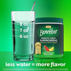 Benefiber Prebiotic GLP-1 Friendly Fiber + Supergreens Dietary Supplement Powder, Watermelon Lemonade Flavor, 8.8 oz (250g)