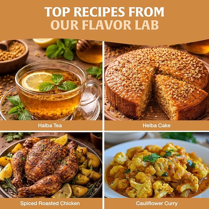 HANDPICK Fenugreek Seeds (14oz) ALL NATURAL Fenugreek - Indian Origin Whole Methi Seeds (Trigonella Foenum Graecum) Fenogreco En Semillas | Resealable Ziplock Pouch