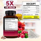 NEW AGE D-Mannose with Cranberry & Hibiscus - High Strength for Urinary Tract Health - Supplement for Women - Bladder, Liver & Microflora Support - Made in USA - Vegan, 60 Capsules