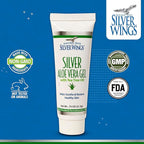 Natural Path Silver Wings 200ppm Silver with Aloe Vera Gel and Tea Tree Oil - Soothing Skin Care - 0.75 oz