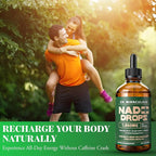 Pure NAD+ Supplements 1850mg Liquid Drops for Women & Man | Nicotinamide Riboside Organic NAD Plus Boosting Supplement - Natural Lemon Flavor