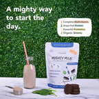 Cookies & Cream Mighty Milk - Kids All-in-One Daily Protein Powder & Multivitamin with Probiotics & Organic Spinach - Natural Flavors, Colors & Sweeteners - 15-30 Servings
