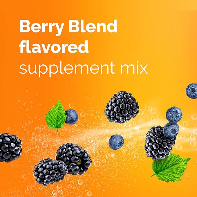 Emergen-C Vitamin C Ashwagandha Drink Mix, Dietary Supplement for Immune Support, Berry Blend - 18 Count