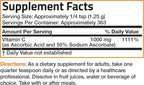 Bronson Buffered Vitamin C Powder Ascorbic Acid Buffered with Sodium Ascorbate Soluble Fine Crystals – Promotes Healthy Immune System and Cell Protection – Powerful Antioxidant - 1 Pound (16 Ounces)
