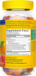 Nature Made Calcium Gummies 500 mg Per Serving with Vitamin D3, Dietary Calcium Supplement for Bone Support, 80 Gummies, 40 Day Supply