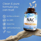 NaturaLife Labs N-Acetyl-L-Cysteine (NAC) 1600 mg – 100 Capsules, Non-GMO & Gluten-Free (2 Pack) (2)
