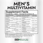 Built by Nature Multivitamin for Men – Mens Multivitamins & Vitamins for Men – Daily Immune, Energy & Heart Health Support – Once Daily Mens Multivitamin Supplement – 90 Tablets