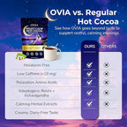OVIA Night Calm – Melatonin-Free Magnesium Mushroom Hot Cocoa for Sleep – Nighttime Hot Chocolate with L-Tryptophan, L-Theanine & Reishi – Relaxation, Stress & Cortisol Support | 30 Servings