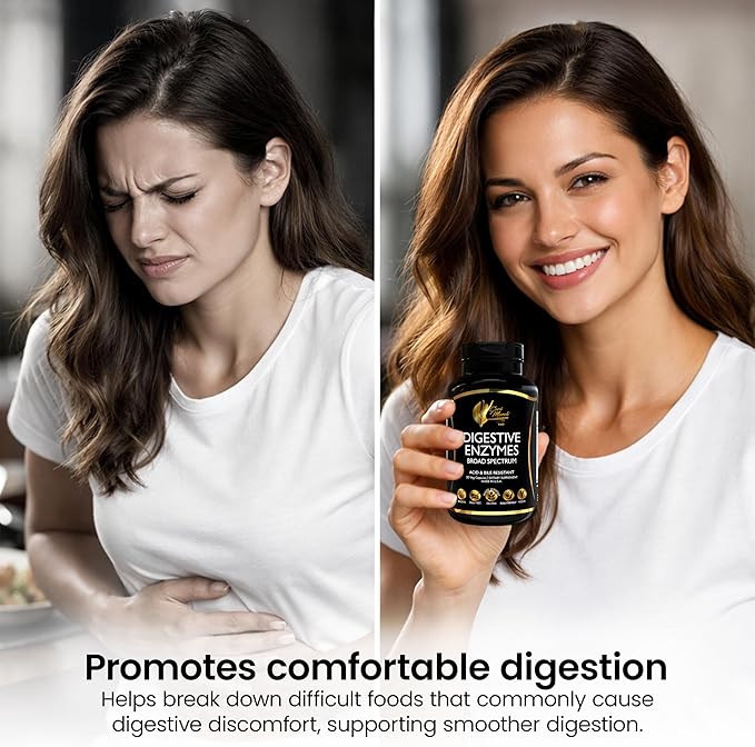 Cocó March N.M.D Digestive Enzymes – Broad Spectrum 18 Enzyme Blend, 600mg Proprietary Blend for Digestive Health, Gas & Bloating Support for Women & Men, Vegan, Dairy Free, 30 Veg Capsules